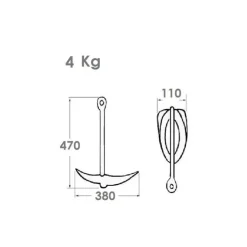 Clearance Osculati Kit mouillage 4 Kg