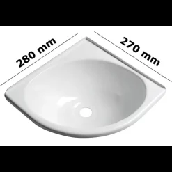 Best Osculati Lavabo d'angle ABS 280 x 270 mm