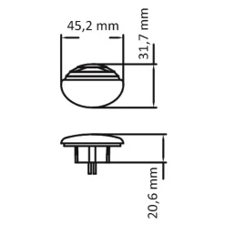 New Osculati Lumières de courtoisie LED à encastrer