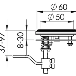 Clearance Osculati Lève-plancher inox Cam Latch ø 60 mm