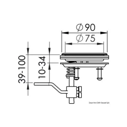 Osculati Lève-plancher inox Cam Latch ø 90 mm