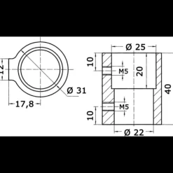 Clearance Osculati Manchon tube inox 22 / 25 mm