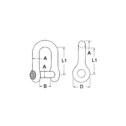 Discount Osculati Manille 6 pans creux droite