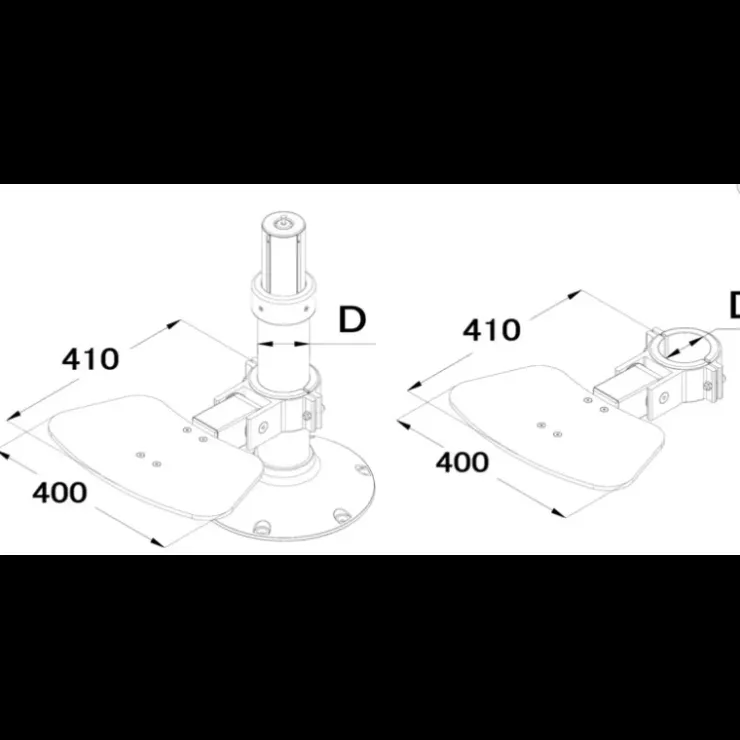 Outlet Osculati Marchepied pliant colonne de siège ø 87 mm