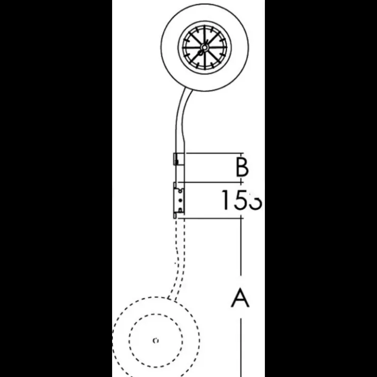 Osculati Paire de roue relevables compact