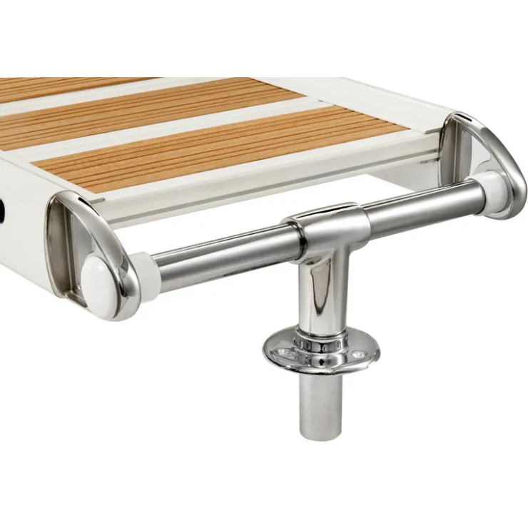 Osculati Passerelle pliante Aluminium vernis blanc et Iroko