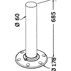 Osculati Pied & coupelle cockpit Thread lock