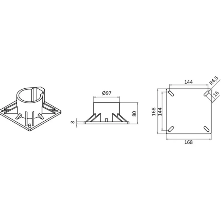 Sale Osculati Pied de siège fixe 300 mm