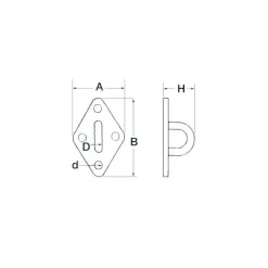 Online Osculati Pontet 4 points inox
