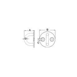Best Osculati Pontet inox platine ronde
