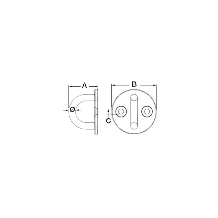 Best Osculati Pontet inox platine ronde