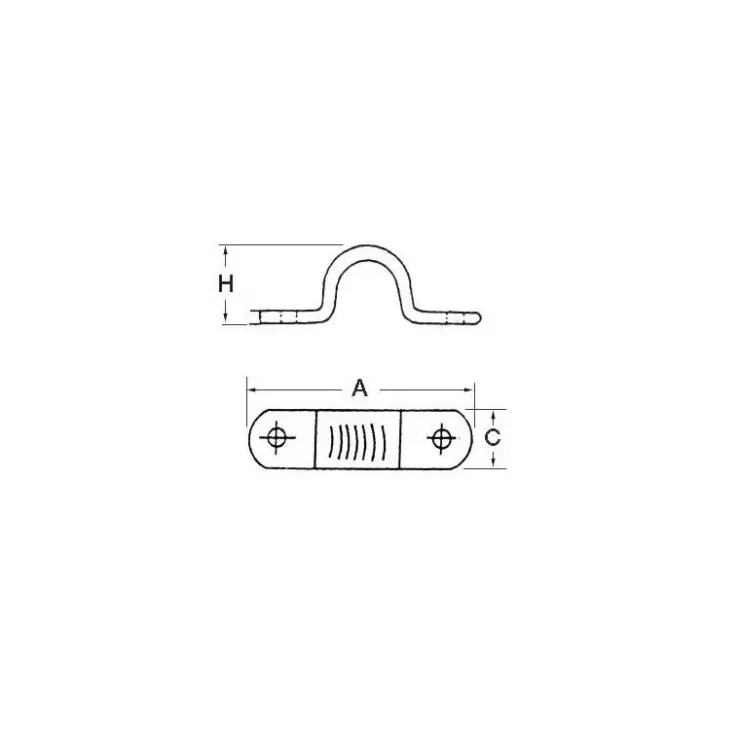 Clearance Osculati Pontet plat inox