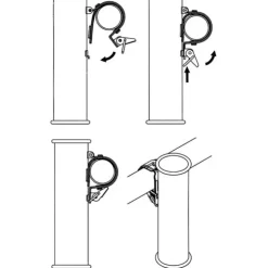 Clearance Osculati Porte canne sur tube ø 22 à 30 mm