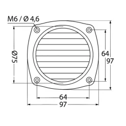 Discount Osculati Prise d'air inox moulé 34 cm² | ø 75 mm