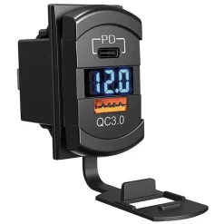Outlet Osculati Prise double USB-A+C + voltmètre 12/24 V