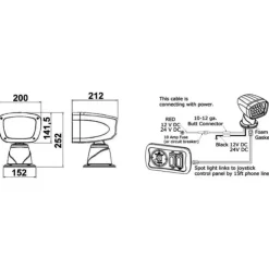Outlet Osculati Projecteur électrique LED + joystick