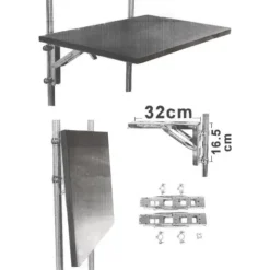 Osculati Équerre pliable inox