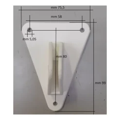 New Osculati Réflecteur radar tubulaire | support plat pont