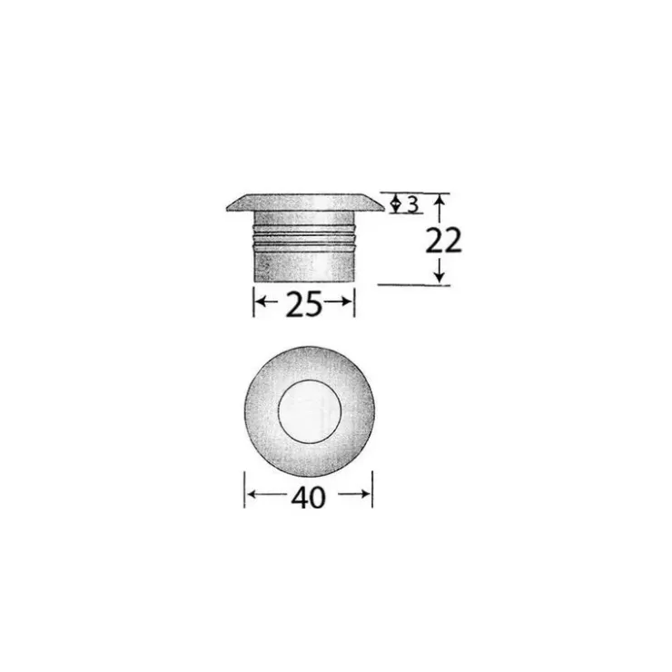 New Osculati Spot LED de courtoisie en inox poli miroir 3W