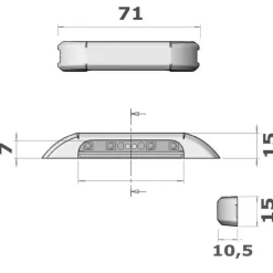 Hot Osculati Spot LED inox extérieur