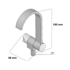 Clearance Osculati Style robinet rabattable