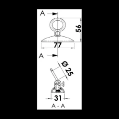 Sale Osculati Support amovible inox pour pare-battages