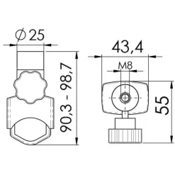 New Osculati Support balcon pour projecteur