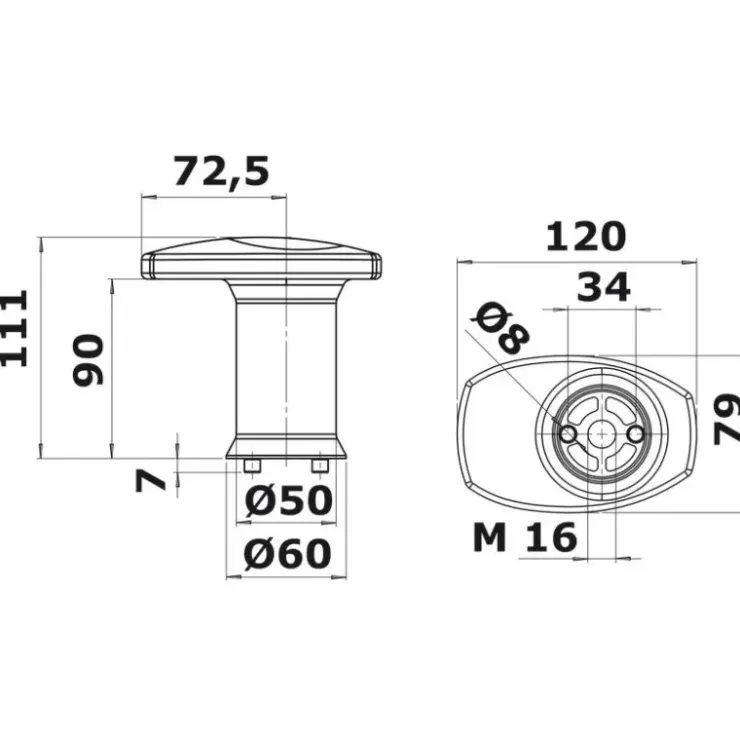 Discount Osculati Taquet chaumard modulable
