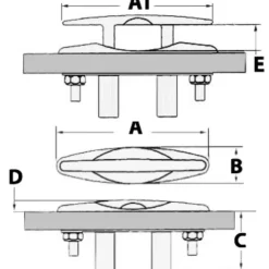 Discount Osculati Taquet rétractable base 150 à 203 mm