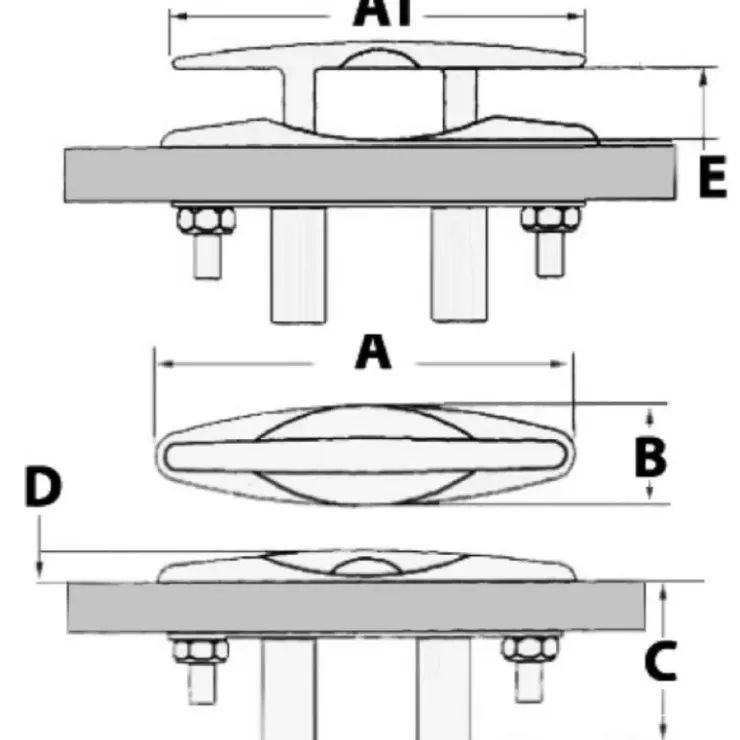 Discount Osculati Taquet rétractable base 150 à 203 mm