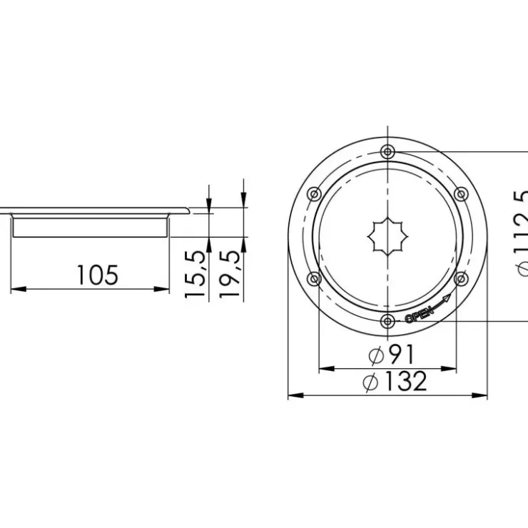 Sale Osculati Trappe ronde inox