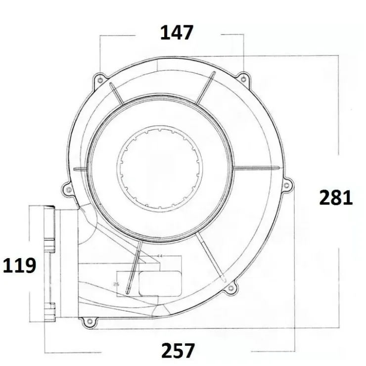 New Osculati Ventilateur centrifuge de paroi
