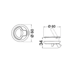 Discount Osculati Verrou flush nylon blanc ou noir