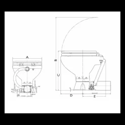 Outlet Osculati WC Electrique Evolution Space Saver 12 V