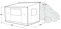 Clearance Outwell Sideroads awning rooms | Ducato