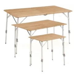 Best Outwell Table pliante plateau plein bambou Custer S/M/L