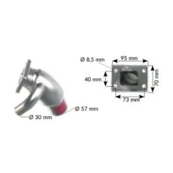 Discount PALBY Marine PALBY Coude d’échappement VOLVO Penta MD22
