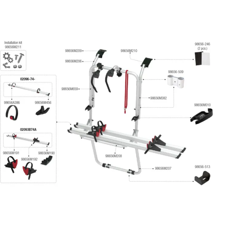 Outlet Fiamma Pièces détachée Carry-Bike Vivaro / Trafic / Talento D