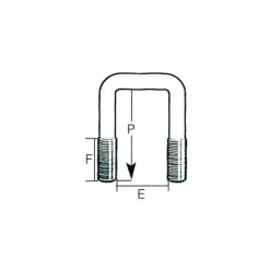 Outlet Plastimo Bride U cavalier 40 x 40 mm