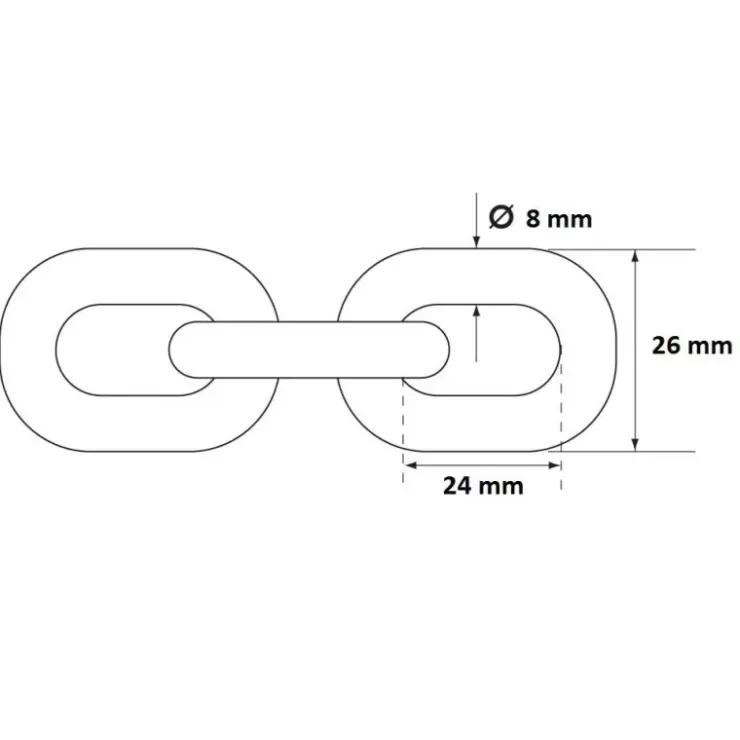 Hot Plastimo Chaîne calibrée ø 8 mm
