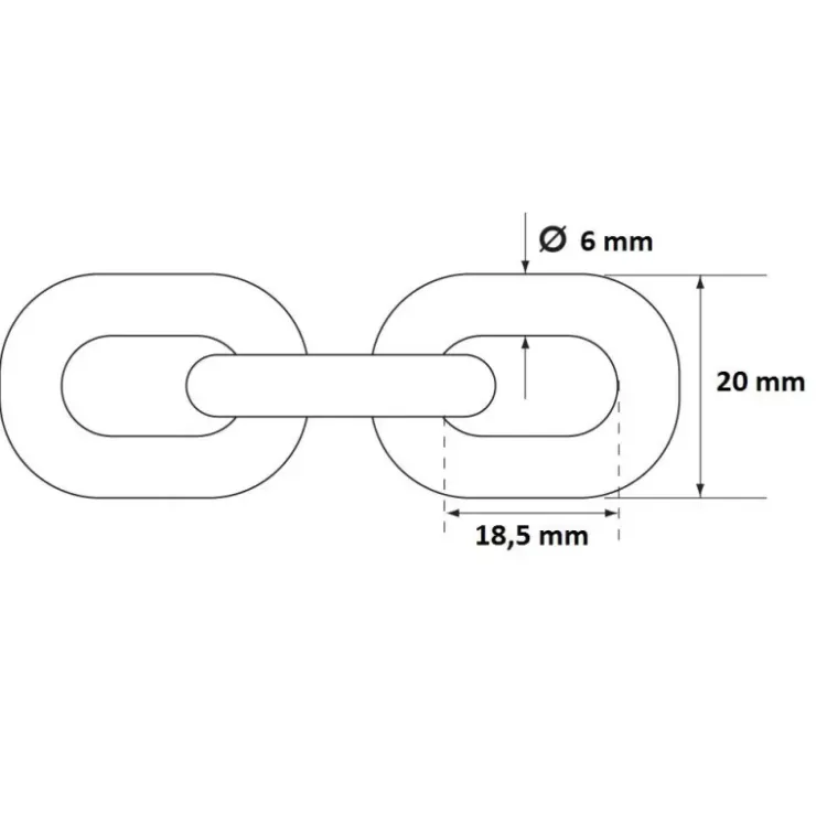New Plastimo Chaîne calibrée ø 6 mm