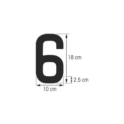 Online Plastimo Chiffre blanc 180 mm coque dure