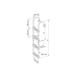 Plastimo Echelle inox pliable à 180°