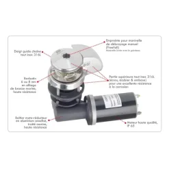 New Plastimo Guindeau Inox 12 V | 1500 W - 10 mm