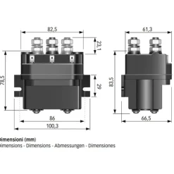 New Quick Relais T6315-12 V 2500 W | 3 pôles