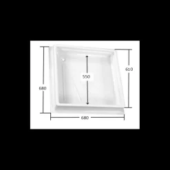 Best Reimo Bac à douche autoporté | 680 x 680 x 102 mm