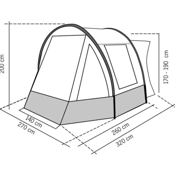 Outlet Reimo Tent Technology REIMO Tour Compact 2