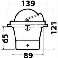 Clearance Riviera Compas Zentit 3'' encastré avec couvercle - Rose plate