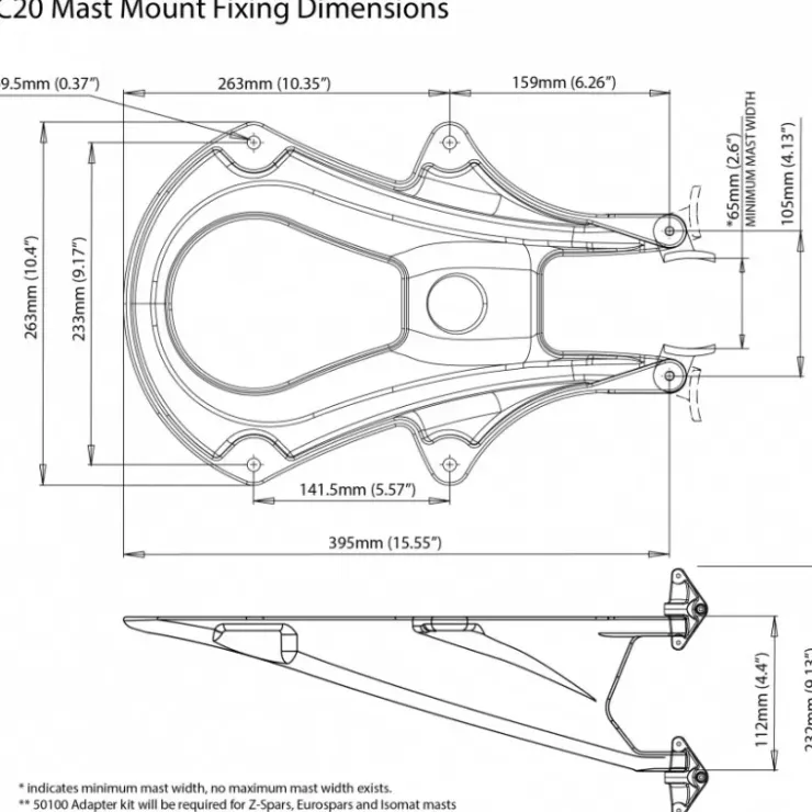 Outlet Scanstrut SC20 | Support de mât