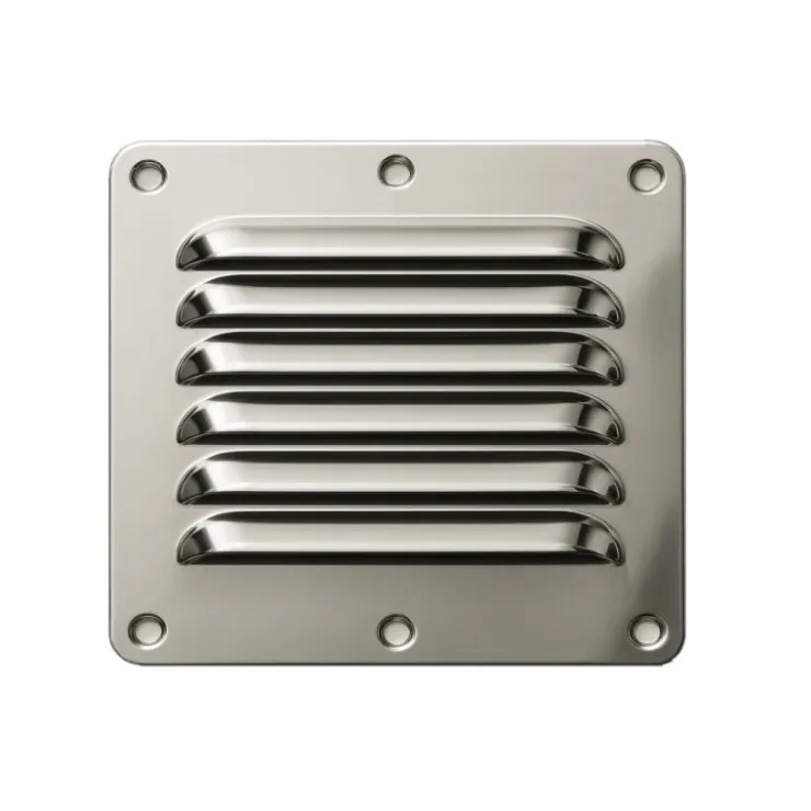 New Seaworld Grille aération slim en inox 15 cm² | 116 x 128 x 4 mm